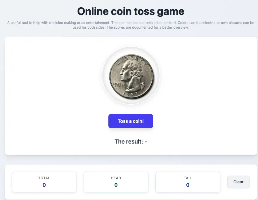 Online coin toss game